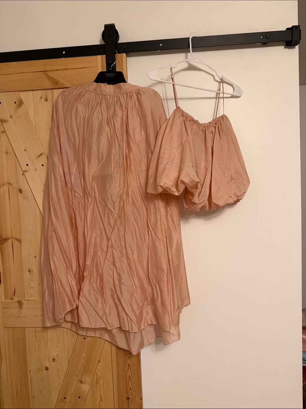 Women's Blush Pink Flowing Skirt & Top Set